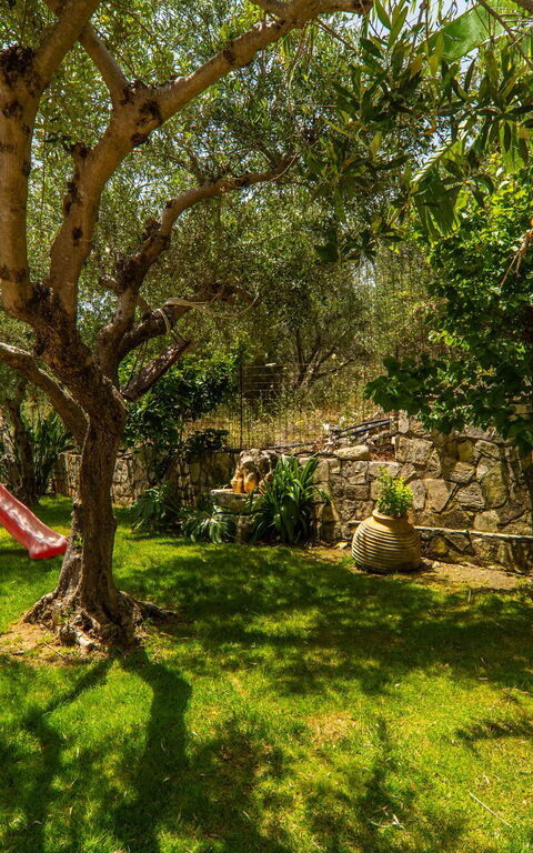 Villa Eftychia: Hage, Utendørs