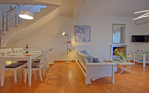 Feriebolig Kastellina: Lunsjrom, Stue