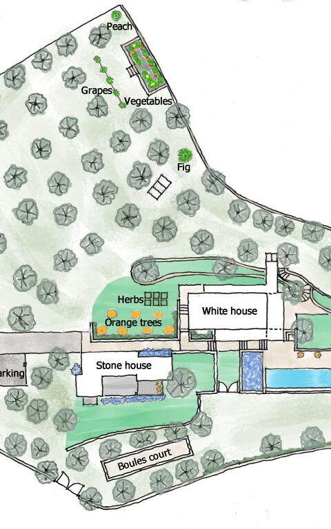 Villa Bluewhite: Planimetría