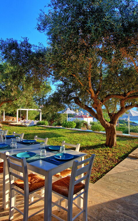 Villa Bluewhite: basseng, Hage, Sommer, Utendørs, Visningar