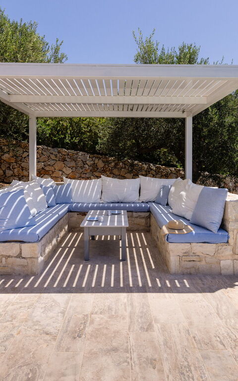 Villa Bluewhite: basseng, Hage, Utendørs