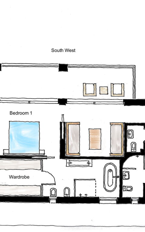 Villa Bluewhite: Planimetría