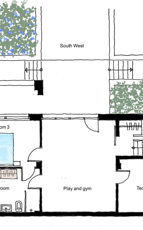 Villa Bluewhite: Planimetría