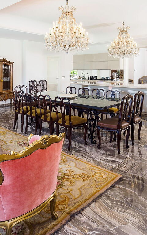 Villa Estella: Kjøkken, Lunsjrom