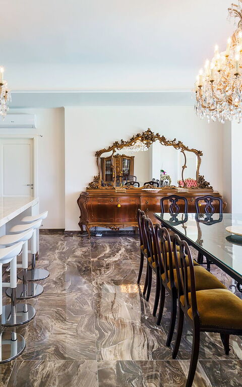 Villa Estella: Kjøkken, Lunsjrom