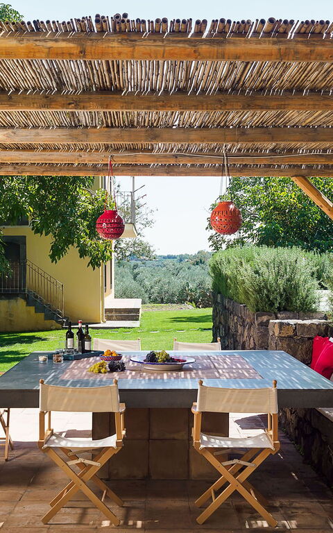 Villa Nerello: Balkong / terrasse / uteplass, Utendørs