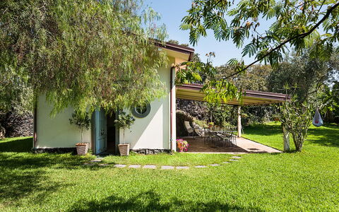 Feriebolig Casetta: Balkong / terrasse / uteplass, Hage