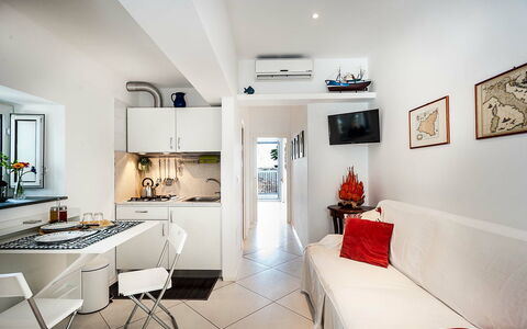 Feriebolig Conchiglia: Kjøkken, Lunsjrom, Stue