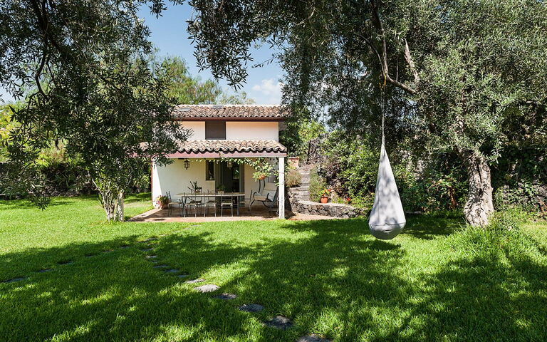 Feriebolig Casetta: Balkong / terrasse / uteplass, Hage