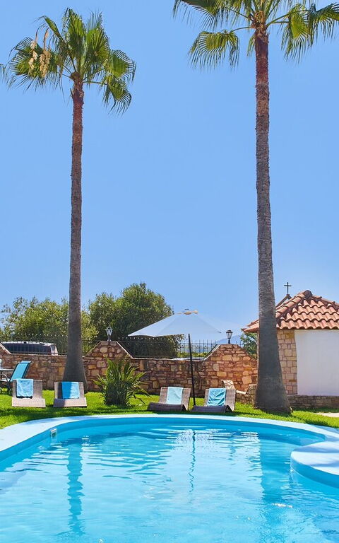 Villa Milon: basseng, Hage