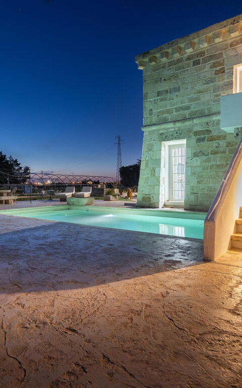 Villa Turris: basseng, Hage