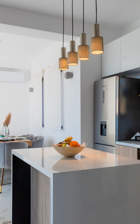 Villa Olivum: Kjøkken, Stue