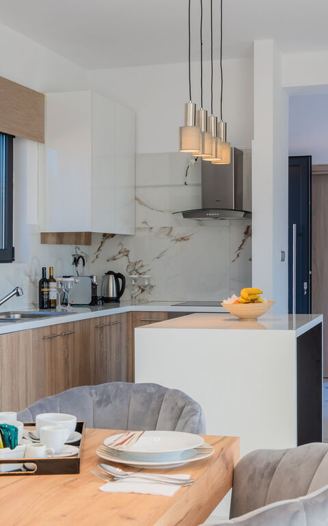 Villa Olivum: Kjøkken, Stue