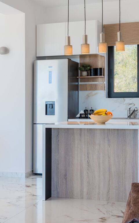 Villa Olivum: Kjøkken, Stue