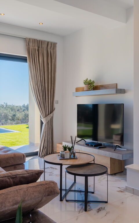 Villa Olivum: Kjøkken, Stue