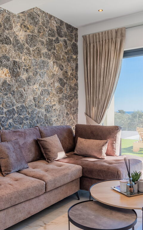 Villa Olivum: Kjøkken, Stue