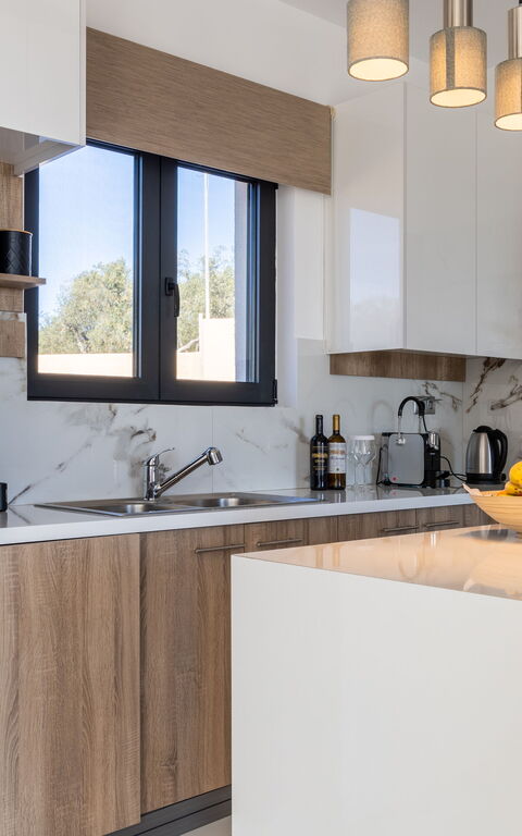 Villa Olivum: Kjøkken, Stue