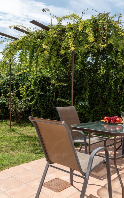 Villa Stratianna: Balkong / terrasse / uteplass, Eksteriør, Utendørs