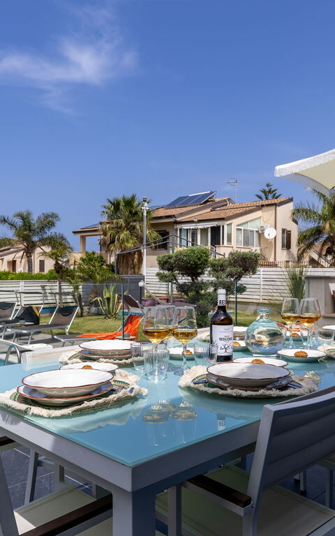 Villa Vincenzo: Balkong / terrasse / uteplass, basseng, Eksteriør, Utendørs