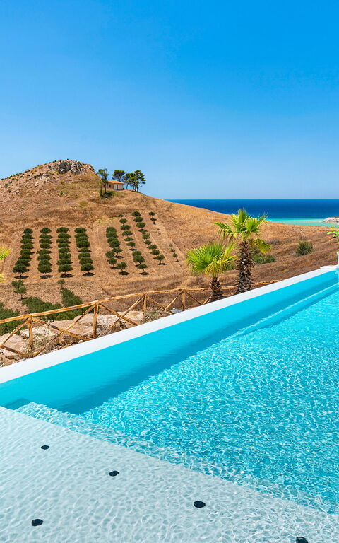 Villa Domizia: basseng, Visningar