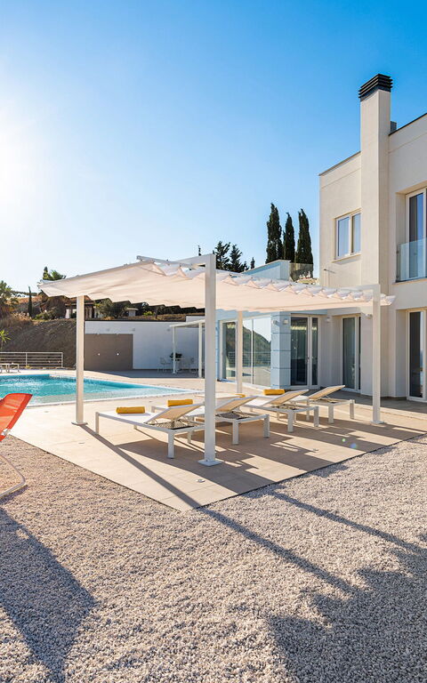 Villa Domizia: basseng, Eksteriør, Hage