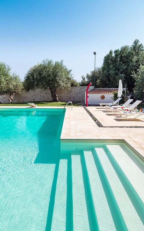 Corte Moscata: basseng, Eksteriør, Hage