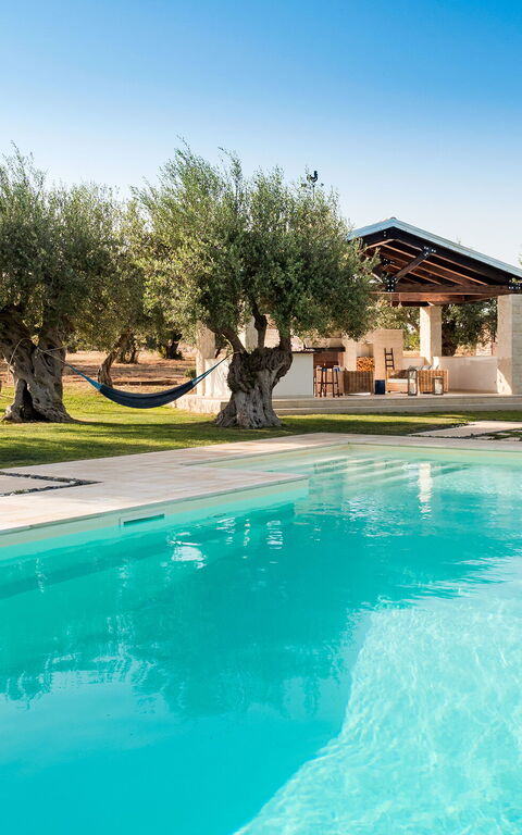 Corte Moscata: basseng, Eksteriør, Hage