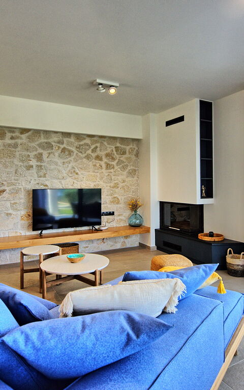 Villa Acropolitana: Kjøkken, Stue