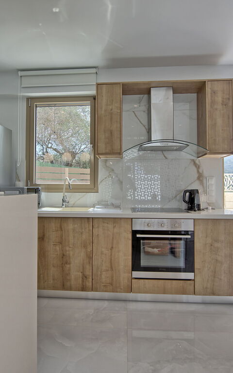 Villa Silentium Ionia: Kjøkken, Lunsjrom