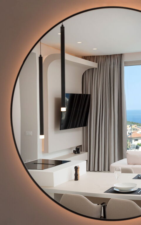 Seaview Lux: Kjøkken, Stue