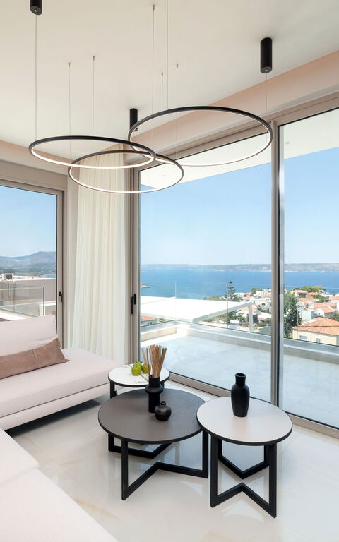 Seaview Lux: Kjøkken, Stue