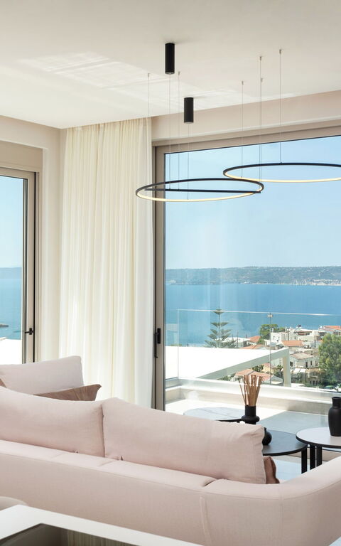 Seaview Lux: Kjøkken, Stue