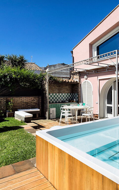 Casa Tecla: basseng, Hage