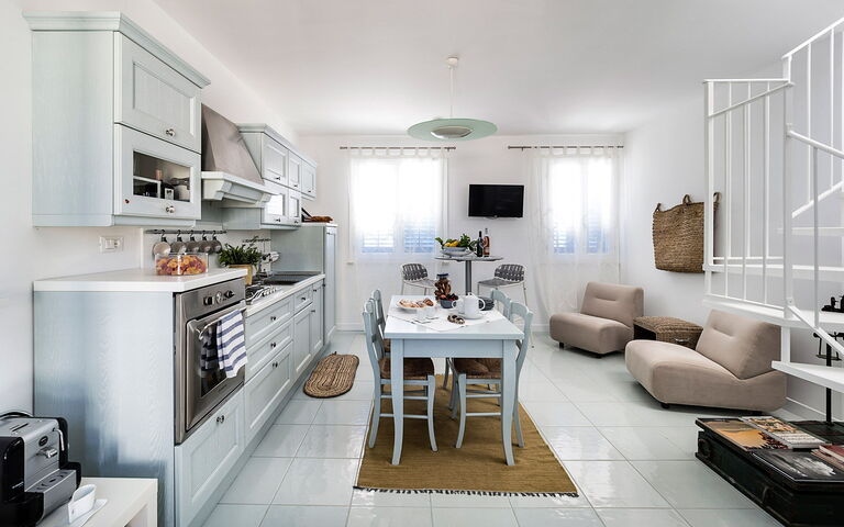 Feriebolig Delfino: Kjøkken, Lunsjrom, Stue