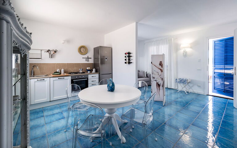 Feriebolig Riccio: Kjøkken, Lunsjrom, Stue