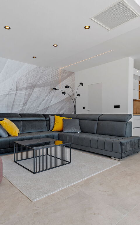 Villa Loma: Kjøkken, Stue