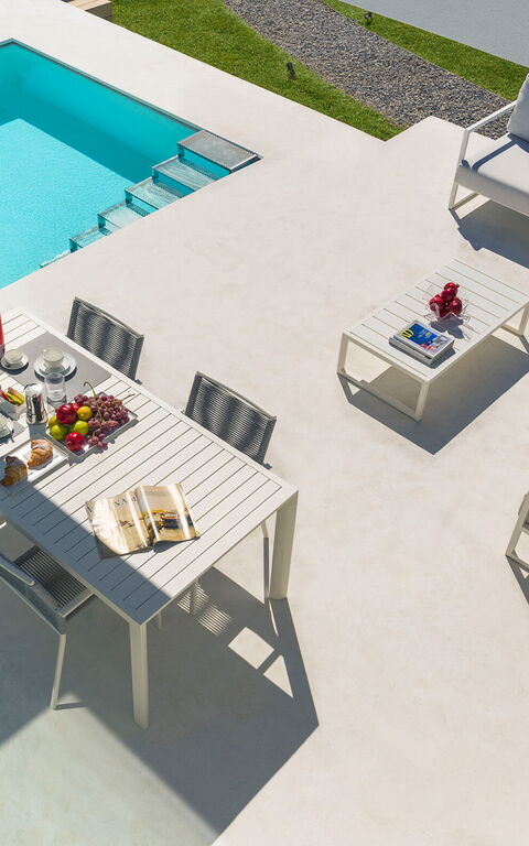 Villa Gadir: Balkong / terrasse / uteplass, basseng, Eksteriør, Mat, Utendørs