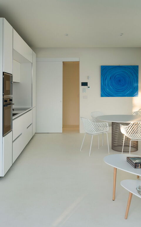 Villa Gadir: Kjøkken, Stue