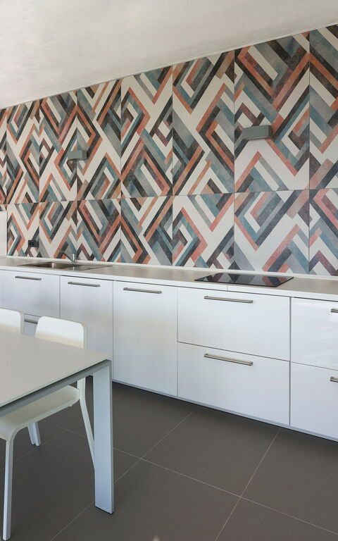 Villa Giglio Di Mare: Kjøkken, Lunsjrom