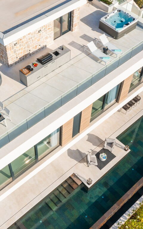 Villa Olive Vista 2: Balkong / terrasse / uteplass, basseng, Eksteriør, Utendørs