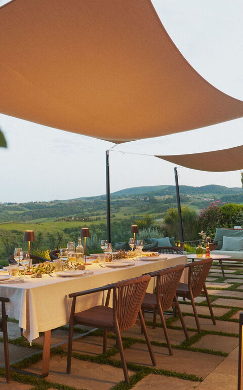 Villa Elmi: Balkong / terrasse / uteplass, Eksteriør, Hage, Utendørs