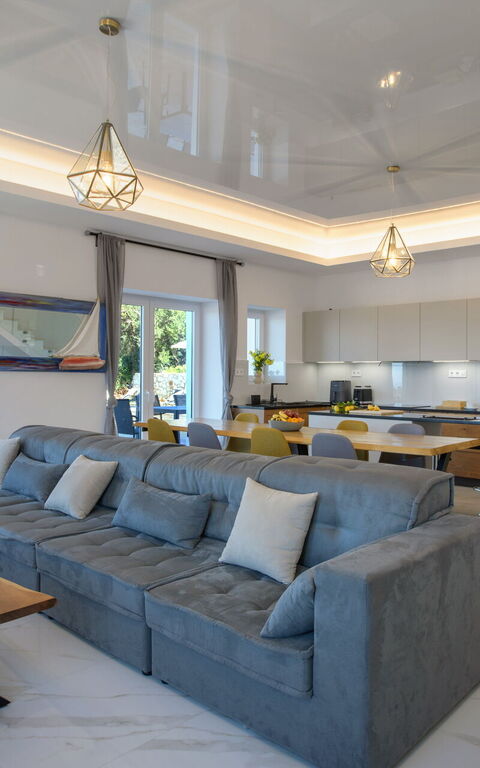 Villa Sunset: Kjøkken, Stue