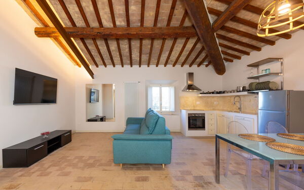 Feriebolig Borgo Ariano 7: Lunsjrom, soverom, Stue