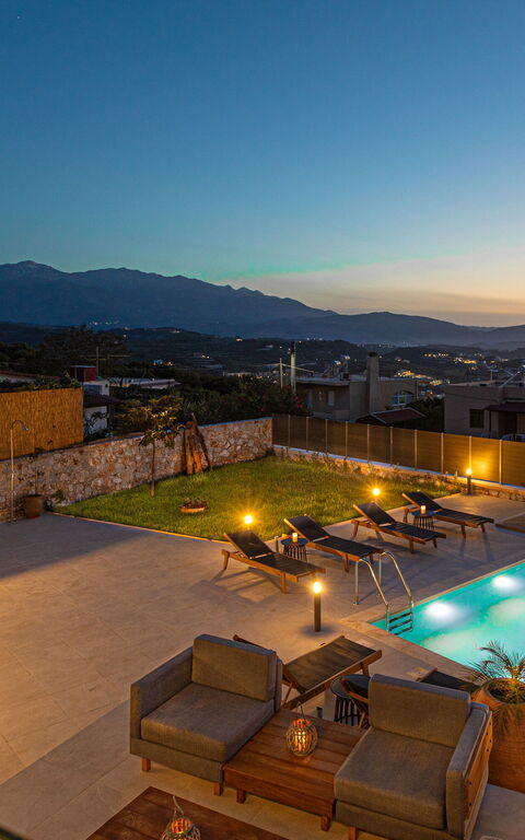 Villa Platon: Balkong / terrasse / uteplass, basseng, Eksteriør, Utendørs