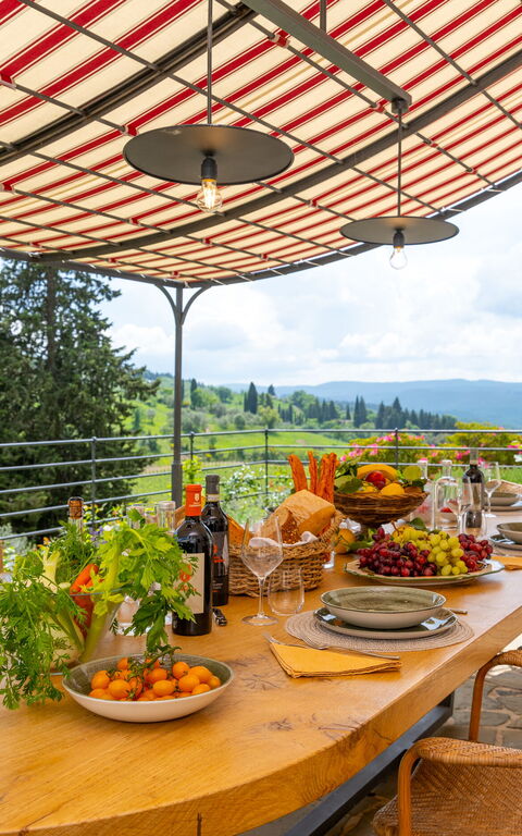 Villa Tenuta Casenuove: Balkong / terrasse / uteplass, Eksteriør, Utendørs, Visningar