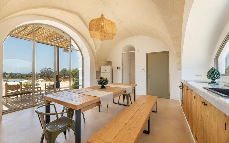 Villa Perla Del Sud: Kjøkken, Lunsjrom