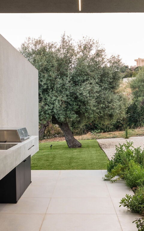 Villa Calypso: Balkong / terrasse / uteplass, Eksteriør, Hage, Utendørs