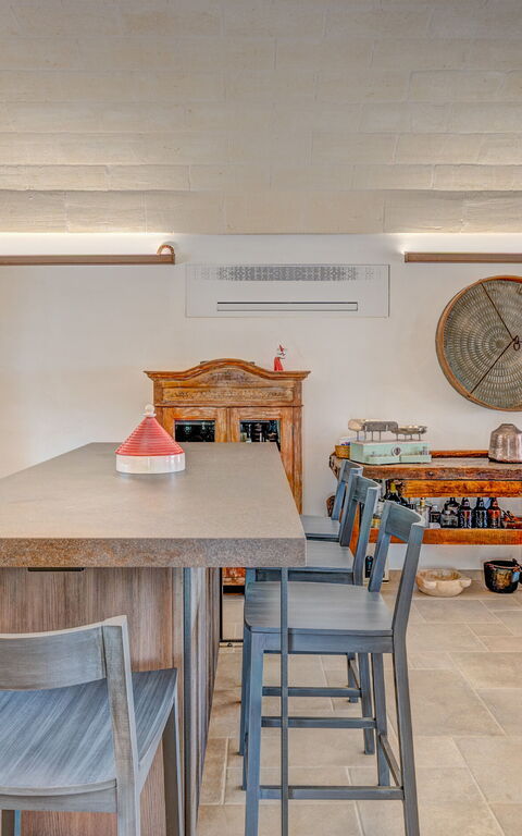 Trulli di Luccio: Kjøkken, Lunsjrom