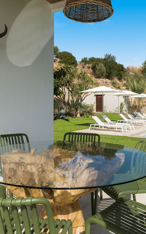 Villa Petite Afrique: Balkong / terrasse / uteplass, basseng, Eksteriør, Hage, Utendørs