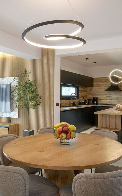 Villa Melitti: Kjøkken, Stue